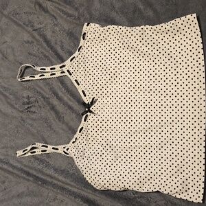 SHEIN Black and White Polka Dot Camisole Size M